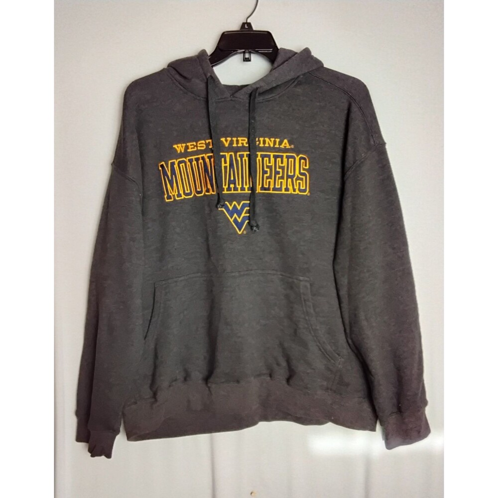 West Virginia Mountaineers Sweatshirt Hoodie NCAA Shirt Gray Jersey 2XL